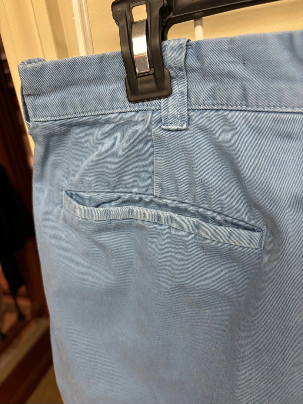 J. Crew Stanton  Men’s Blue Flat Front Shorts Waist 33 Inseam 9 EUC Cotton.